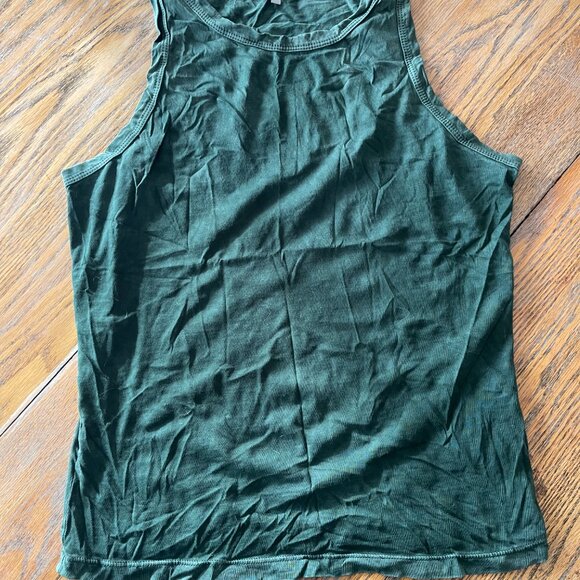 COTTON CITIZEN dk green standard tank/pima cotton/M(16.1/4 pit to pit) - Picture 6 of 6